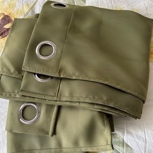 2 Panel Green Curtains